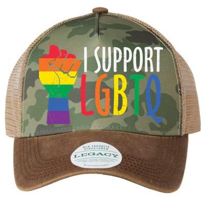 I Support Lgbtq Legacy Tie Dye Trucker Hat