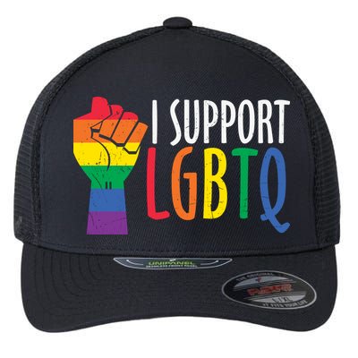 I Support Lgbtq Flexfit Unipanel Trucker Cap