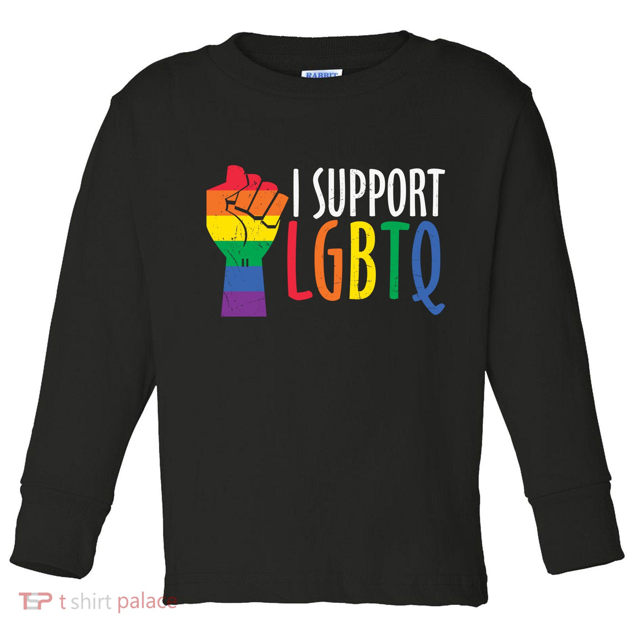 I Support Lgbtq Toddler Long Sleeve Shirt