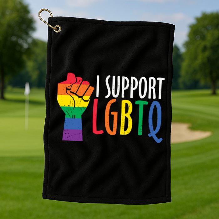 I Support Lgbtq Golf Towel