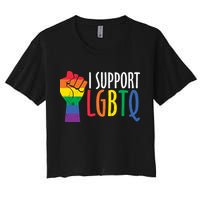 I Support Lgbtq Women's Crop Top Tee