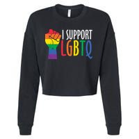 I Support Lgbtq Cropped Pullover Crew