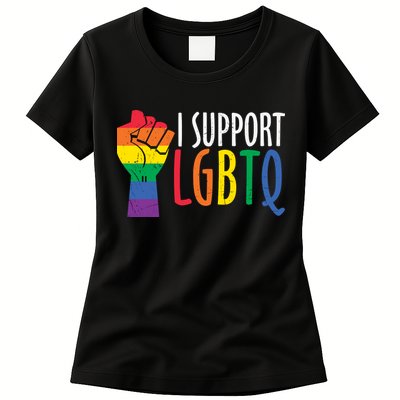 I Support Lgbtq Womens T-Shirt