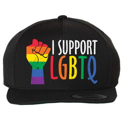 I Support Lgbtq Wool Snapback Cap