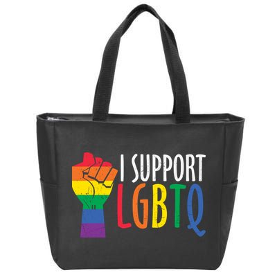 I Support Lgbtq Zip Tote Bag