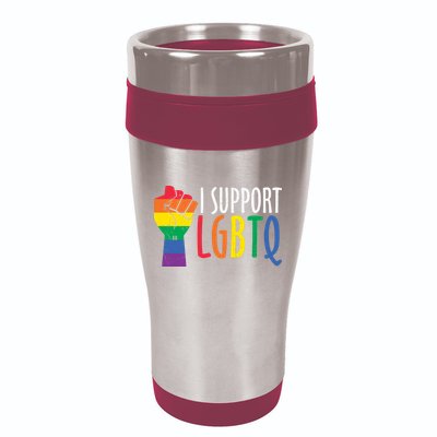 I Support Lgbtq 16oz Travel Tumbler