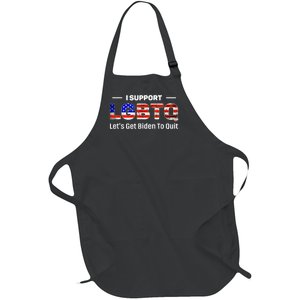 I Support LGBTQ Let's Get Biden To Quit Full-Length Apron With Pockets