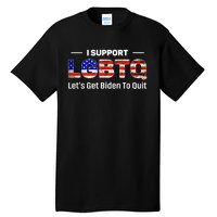 I Support LGBTQ Let's Get Biden To Quit Tall T-Shirt