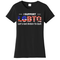 I Support LGBTQ Let's Get Biden To Quit Women's T-Shirt