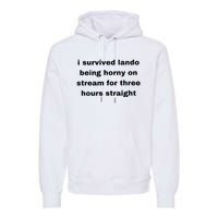 I Survived Lando Being Horny On Stream For Three Hours Straight Premium Hoodie