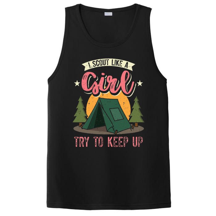 I Scout Like A Girl Try To Keep Up Troop Leader Scout PosiCharge Competitor Tank