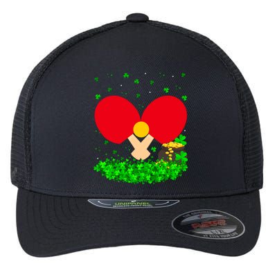 Irish Shamrock Leprechaun Table Tennis St Patrick's Day Gift Flexfit Unipanel Trucker Cap