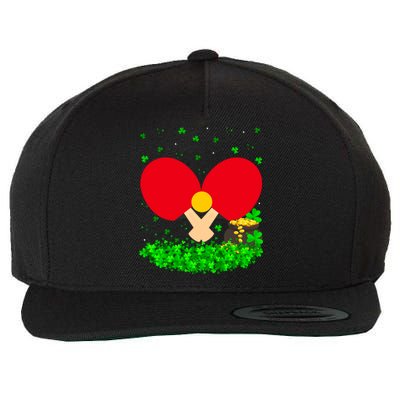 Irish Shamrock Leprechaun Table Tennis St Patrick's Day Gift Wool Snapback Cap