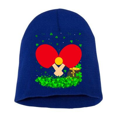 Irish Shamrock Leprechaun Table Tennis St Patrick's Day Gift Short Acrylic Beanie