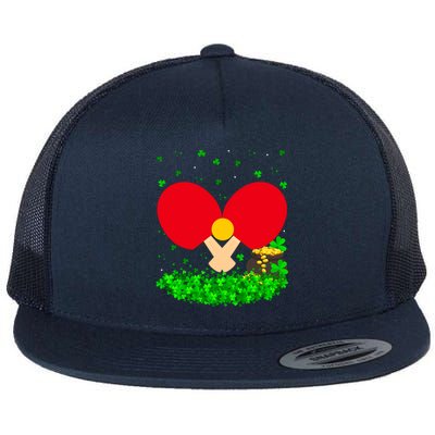 Irish Shamrock Leprechaun Table Tennis St Patrick's Day Gift Flat Bill Trucker Hat