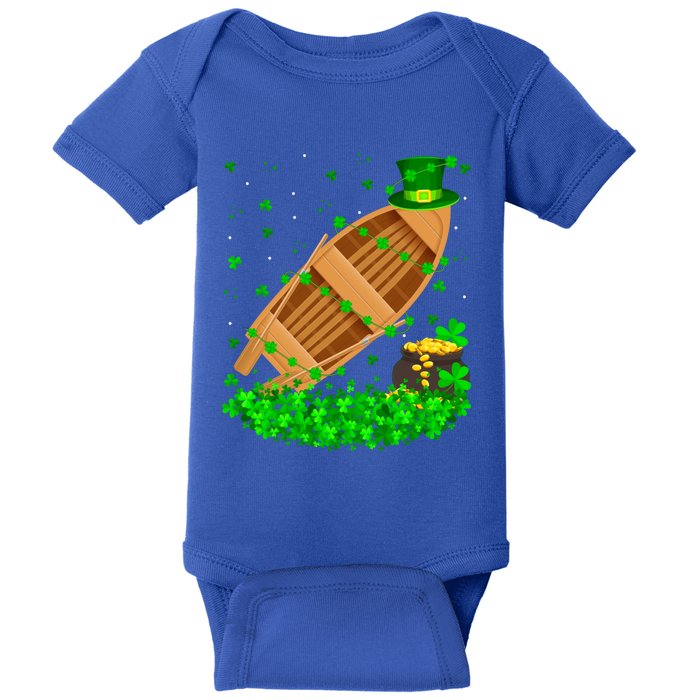 Irish Shamrock Leprechaun Fishing Boat St Patrick's Day Cool Gift Baby Bodysuit