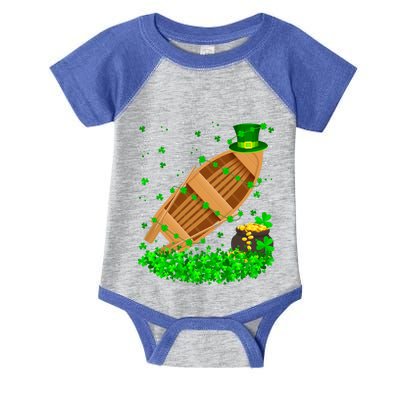 Irish Shamrock Leprechaun Fishing Boat St Patrick's Day Cool Gift Infant Baby Jersey Bodysuit