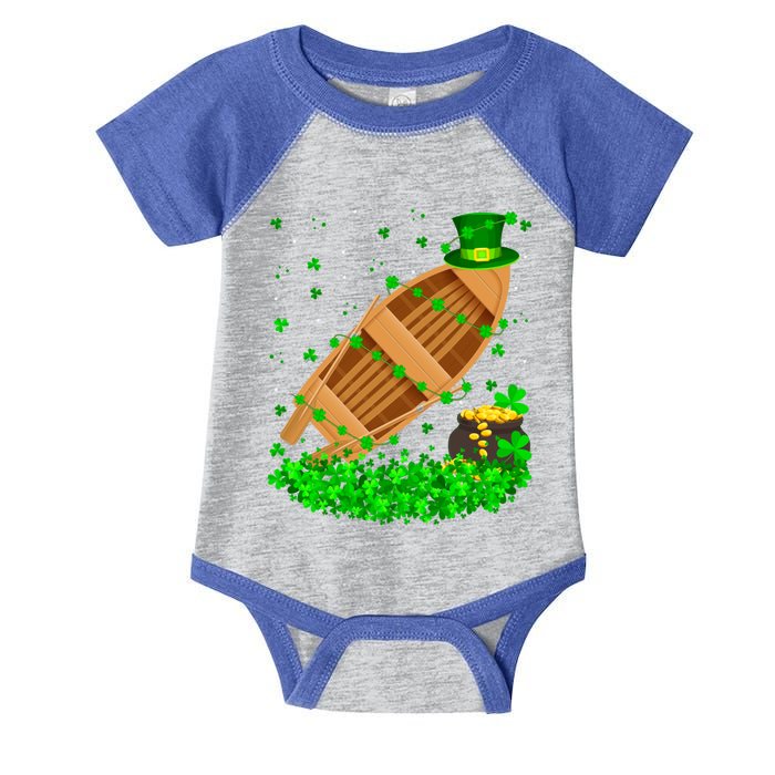 Irish Shamrock Leprechaun Fishing Boat St Patrick's Day Cool Gift Infant Baby Jersey Bodysuit