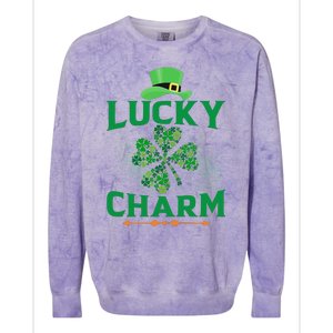 Irish Shamrock Lucky Charm Colorblast Crewneck Sweatshirt