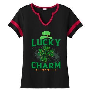 Irish Shamrock Lucky Charm Ladies Halftime Notch Neck Tee