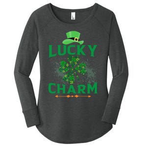 Irish Shamrock Lucky Charm Women's Perfect Tri Tunic Long Sleeve Shirt