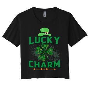 Irish Shamrock Lucky Charm Women's Crop Top Tee