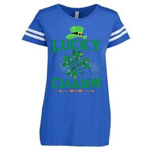 Irish Shamrock Lucky Charm Enza Ladies Jersey Football T-Shirt