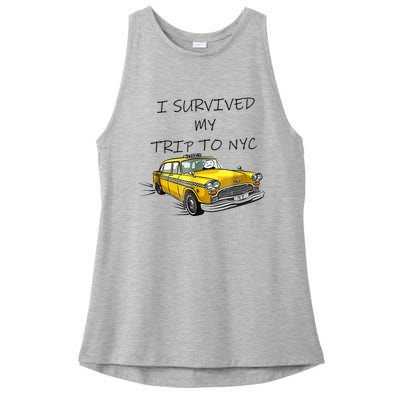 i survived my trip to nyc   Ladies PosiCharge Tri-Blend Wicking Tank