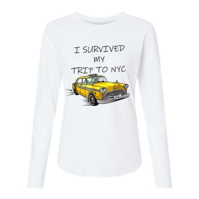 i survived my trip to nyc   Womens Cotton Relaxed Long Sleeve T-Shirt