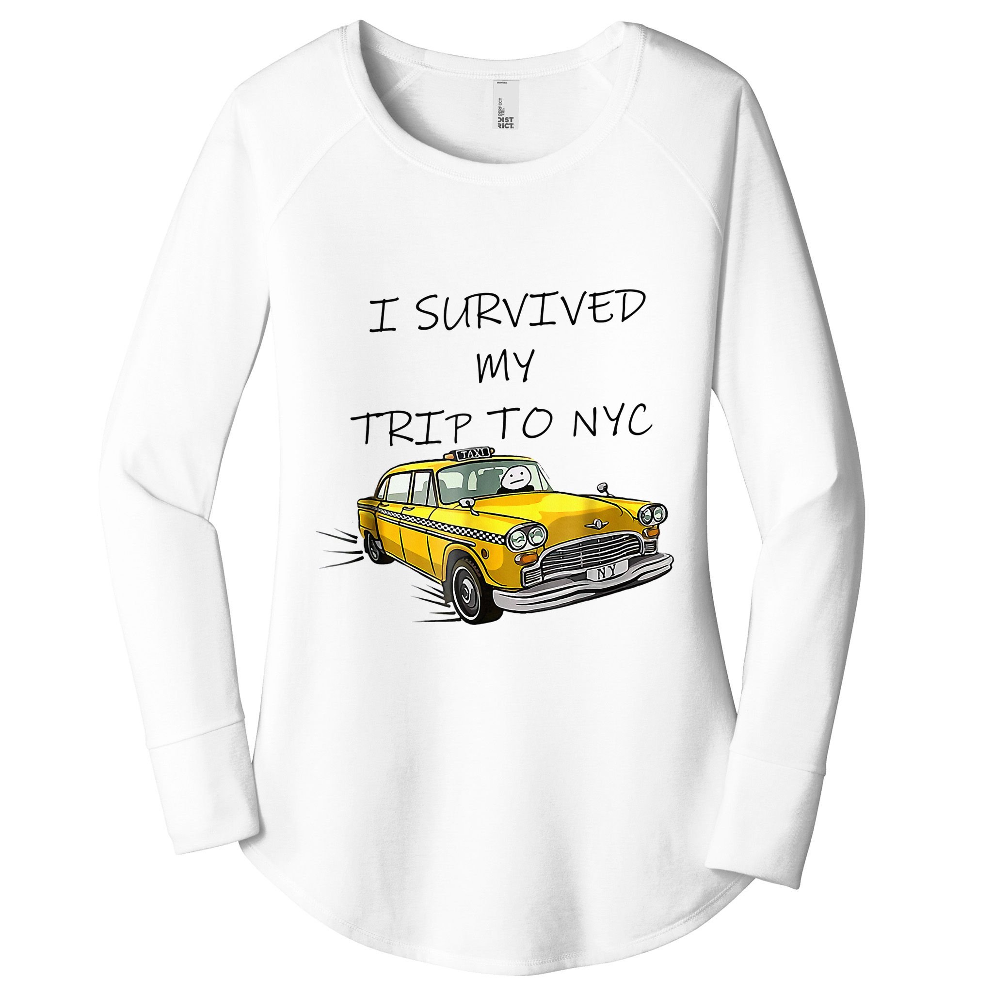 i survived my trip to nyc   Women's Perfect Tri Tunic Long Sleeve Shirt