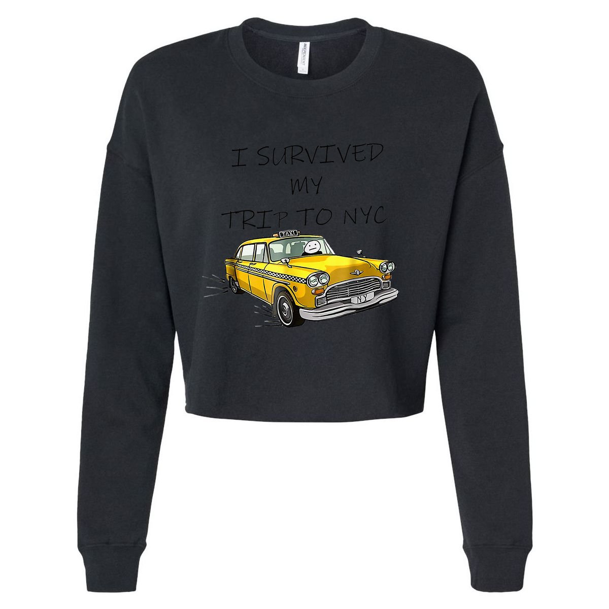 i survived my trip to nyc   Cropped Pullover Crew