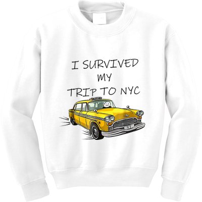 i survived my trip to nyc   Kids Sweatshirt