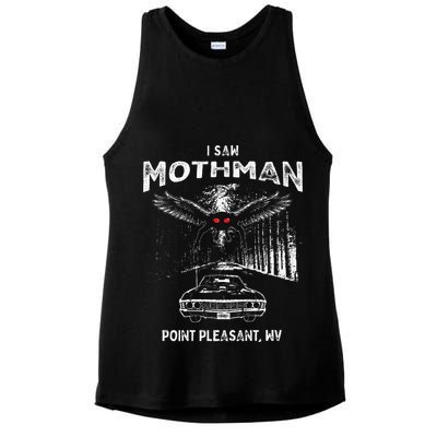 I Saw Mothman In Point Pleasant West Virginia Cryptid Ladies PosiCharge Tri-Blend Wicking Tank
