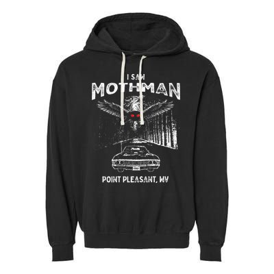 I Saw Mothman In Point Pleasant West Virginia Cryptid Garment-Dyed Fleece Hoodie
