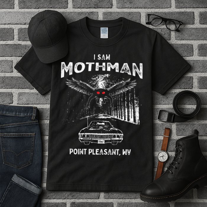 I Saw Mothman In Point Pleasant West Virginia Cryptid Tall T-Shirt