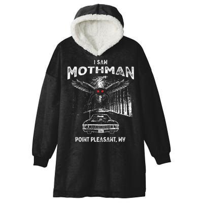 I Saw Mothman In Point Pleasant West Virginia Cryptid Hooded Wearable Blanket