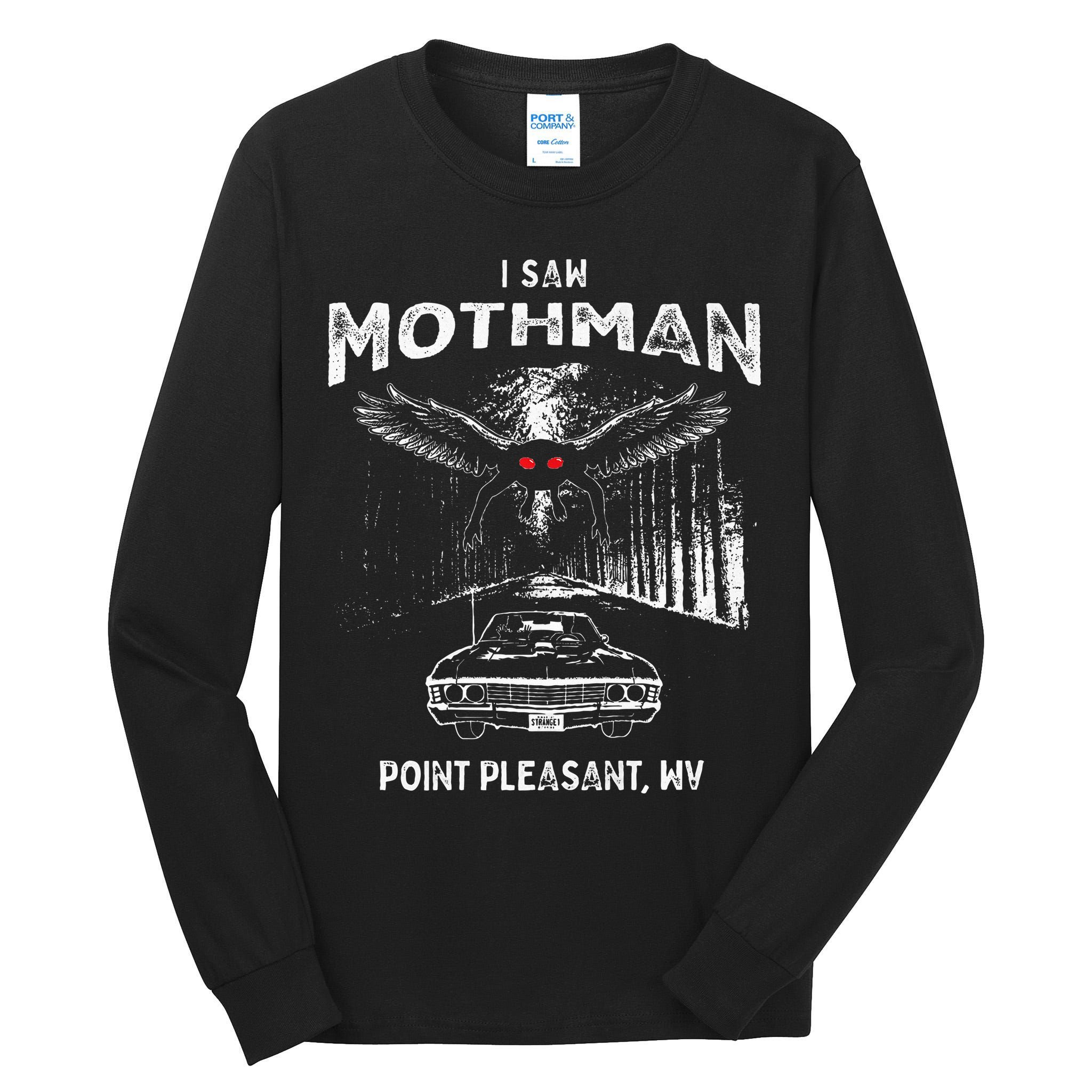 I Saw Mothman In Point Pleasant West Virginia Cryptid Tall Long Sleeve T-Shirt