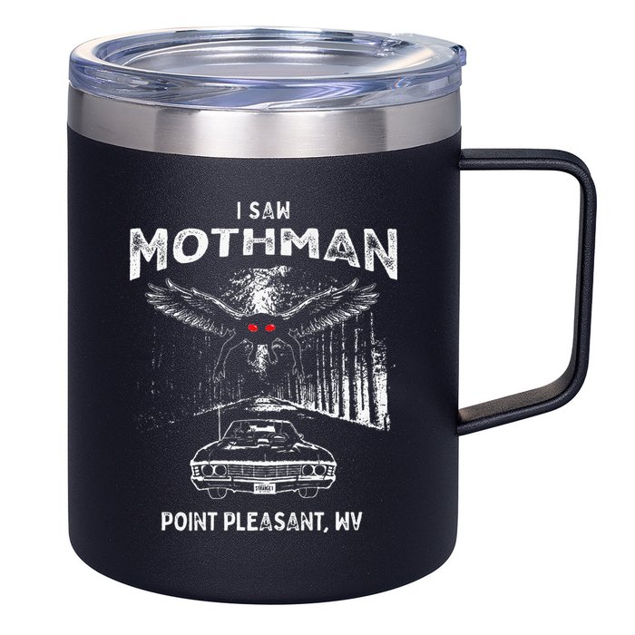 I Saw Mothman In Point Pleasant West Virginia Cryptid 12oz Stainless Steel Coffee Mug