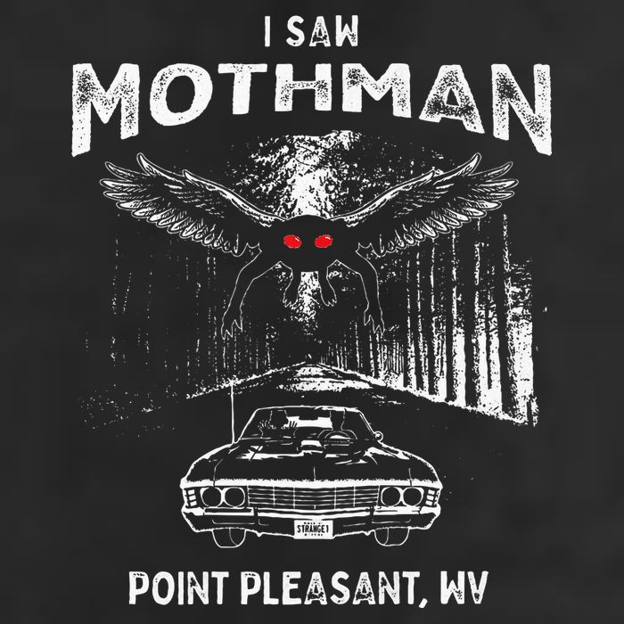 I Saw Mothman In Point Pleasant West Virginia Cryptid Large Microfiber Waffle Golf Towel