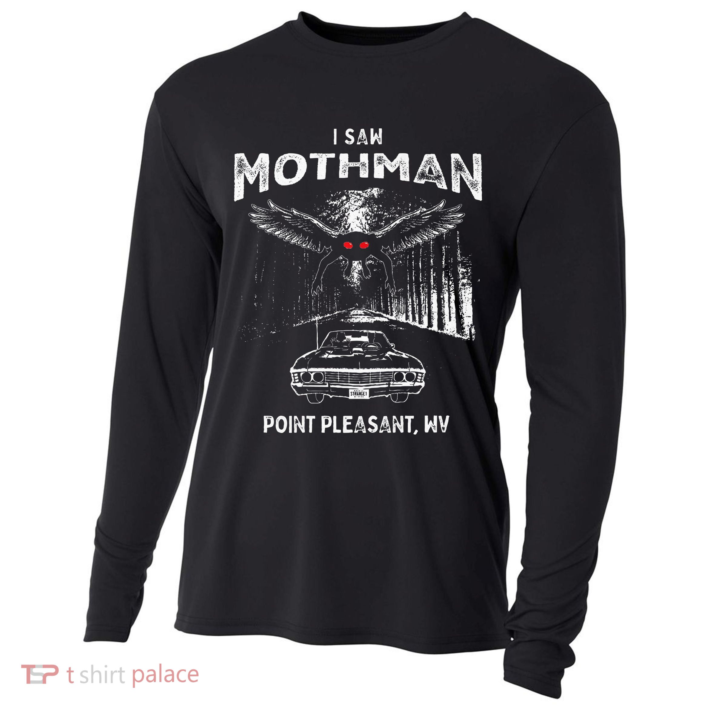 I Saw Mothman In Point Pleasant West Virginia Cryptid Cooling Performance Long Sleeve Crew