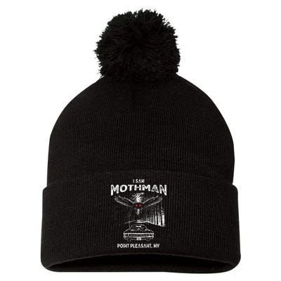 I Saw Mothman In Point Pleasant West Virginia Cryptid Pom Pom 12in Knit Beanie
