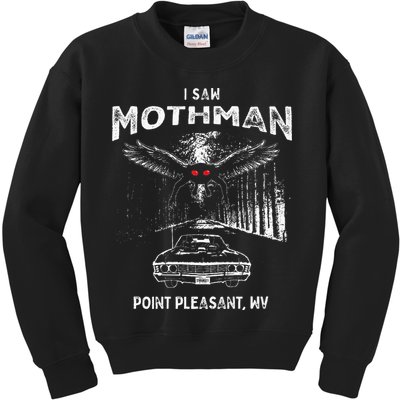 I Saw Mothman In Point Pleasant West Virginia Cryptid Kids Sweatshirt