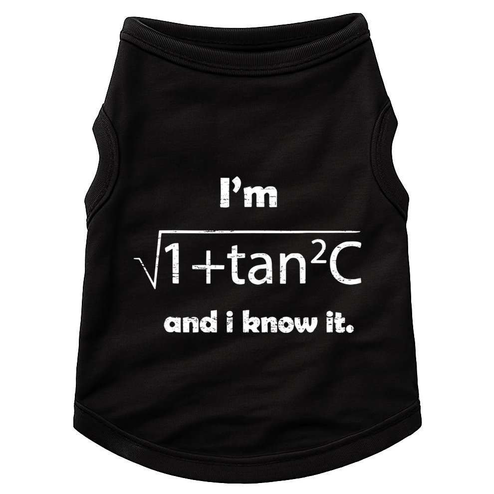 IM Sexy Math Humor IM Sec C And I Know It Doggie Tank
