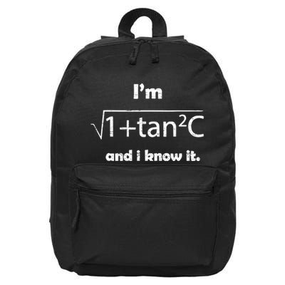 IM Sexy Math Humor IM Sec C And I Know It 16 in Basic Backpack