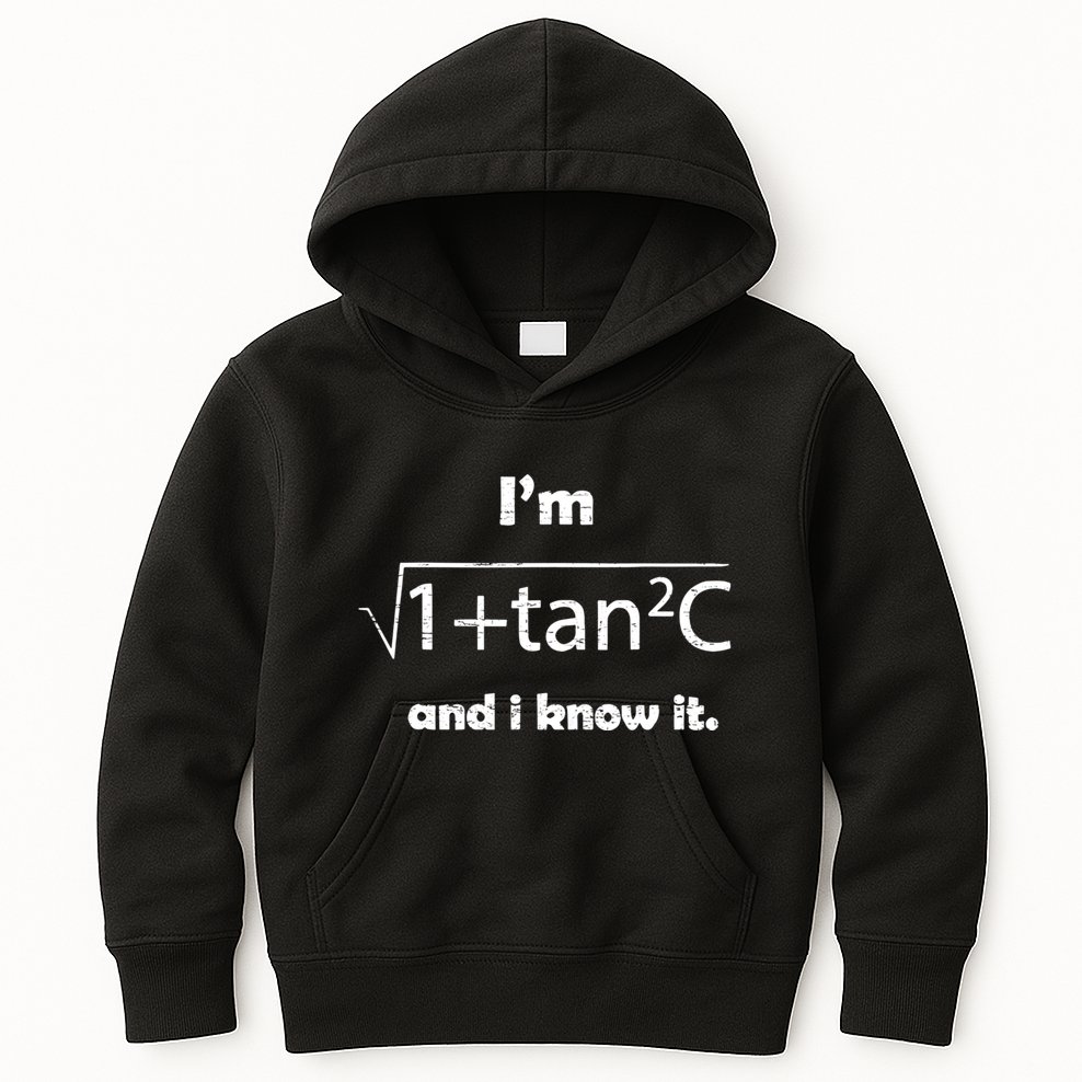 IM Sexy Math Humor IM Sec C And I Know It Kids Hoodie
