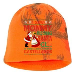 I Saw Mommy Kissing Santa Claus As There's A Driver To Left Gift Kati - Camo Knit Beanie