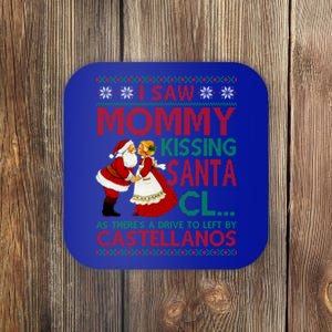 I Saw Mommy Kissing Santa Claus As There's A Driver To Left Gift Coaster