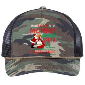 I Saw Mommy Kissing Santa Claus As There's A Driver To Left Gift Retro Rope Trucker Hat Cap