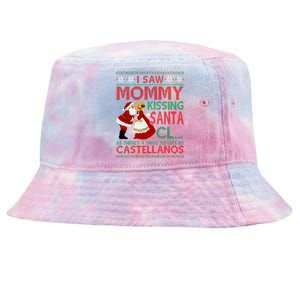 I Saw Mommy Kissing Santa Claus As There's A Driver To Left Gift Tie-Dyed Bucket Hat