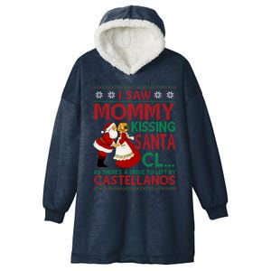 I Saw Mommy Kissing Santa Claus As There's A Driver To Left Gift Hooded Wearable Blanket